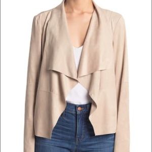Draped Faux Suede Jacket